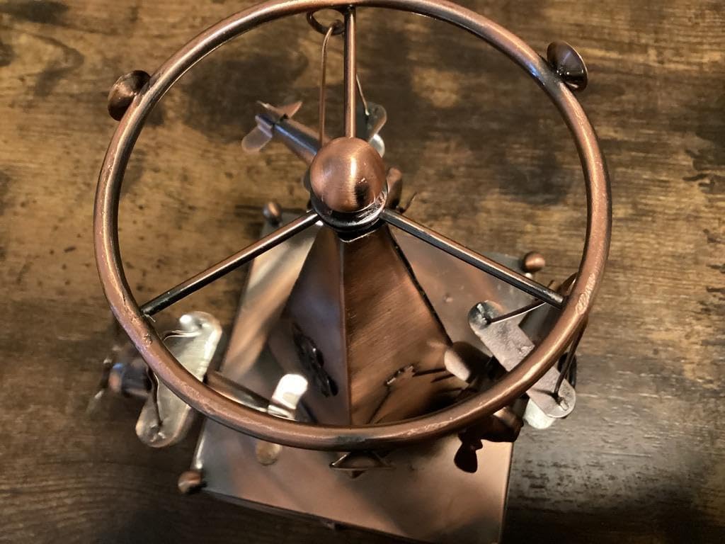 ★オルゴール 星に願いを ブリキ 飛行機 飛行塔