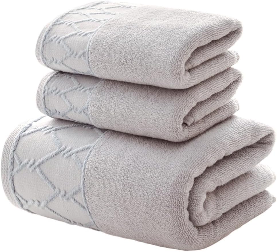 Adult Bath Men's and Women's Towel 3 Piece Set 1 Towel/2 Towels Cotton Thickened Soft