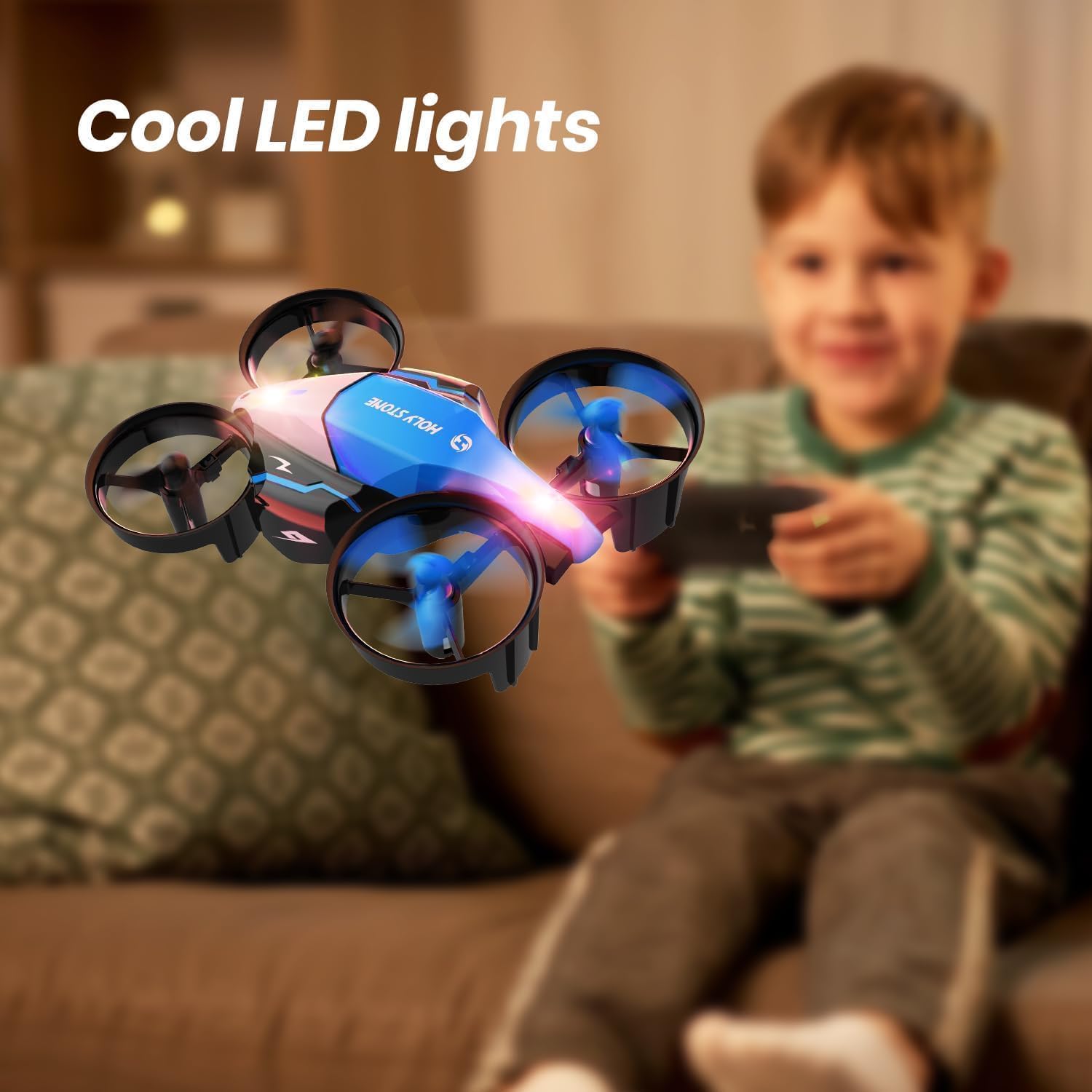 Holy Stone HS210F Mini Drone Para Niños, Drone RC 2 En 1 Con Mantenimiento De Altura, Giro 3D Y 3 Velocidades, Con Protectores De Hélices, Fácil De Volar, Regalo Para Niños Y Niñas Principiantes
