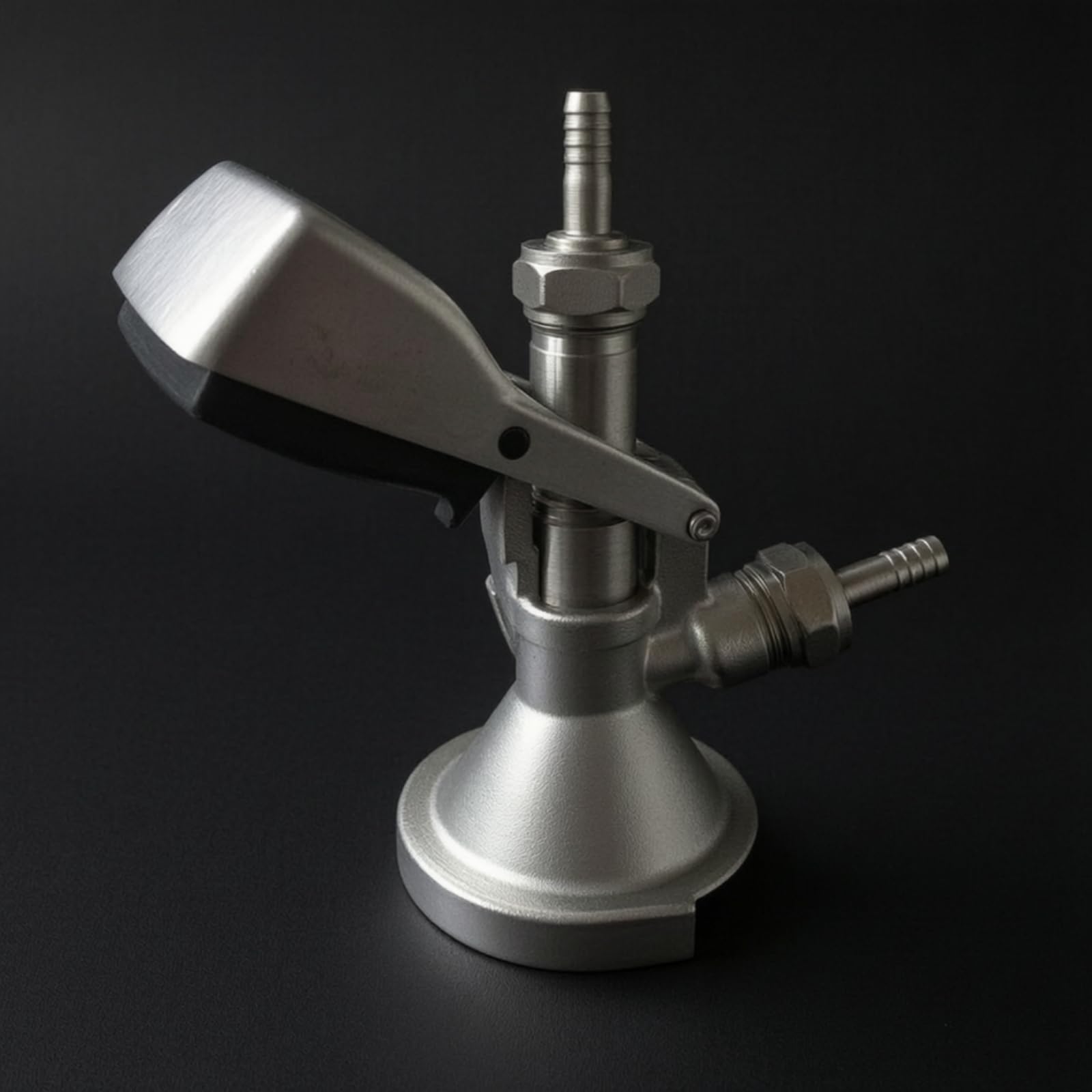 MagiDeal Acoplador Barril Cervez Cuerpo Metalico y Acabado Plateado Cepillado Acuado para Dispensacion Bebidas en