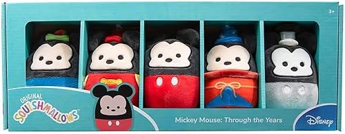 Squishmallows Juego de 5 piezas de Mickey Mouse a través de los años de 4"