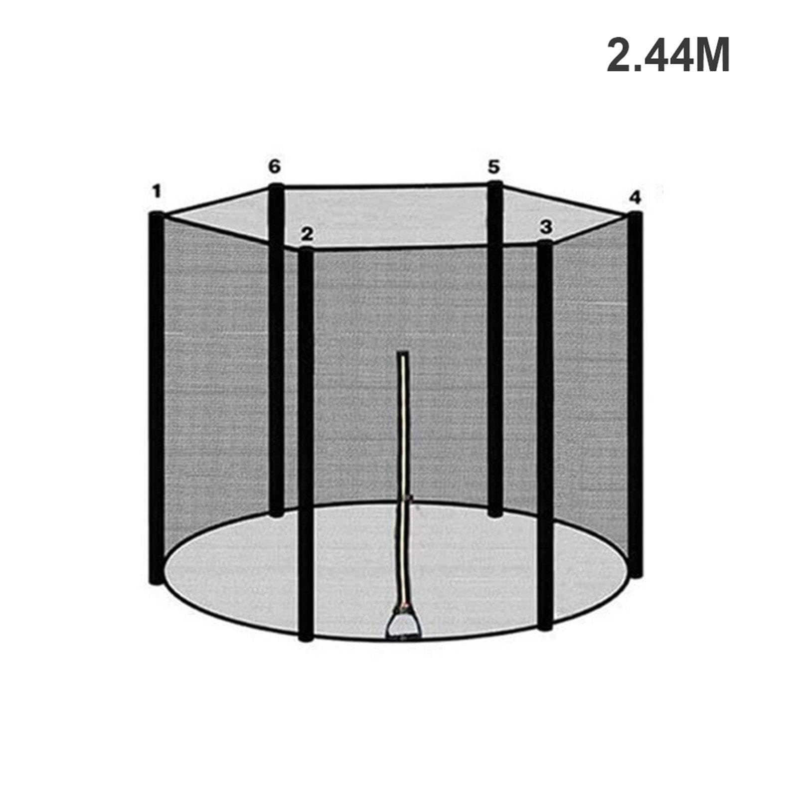 Red de repuesto para cama elástica – Red de protección para camas elásticas, red de nailon para trampolín | Red de repuesto resistente a la intemperie, soportes arqueados con postes rectos,