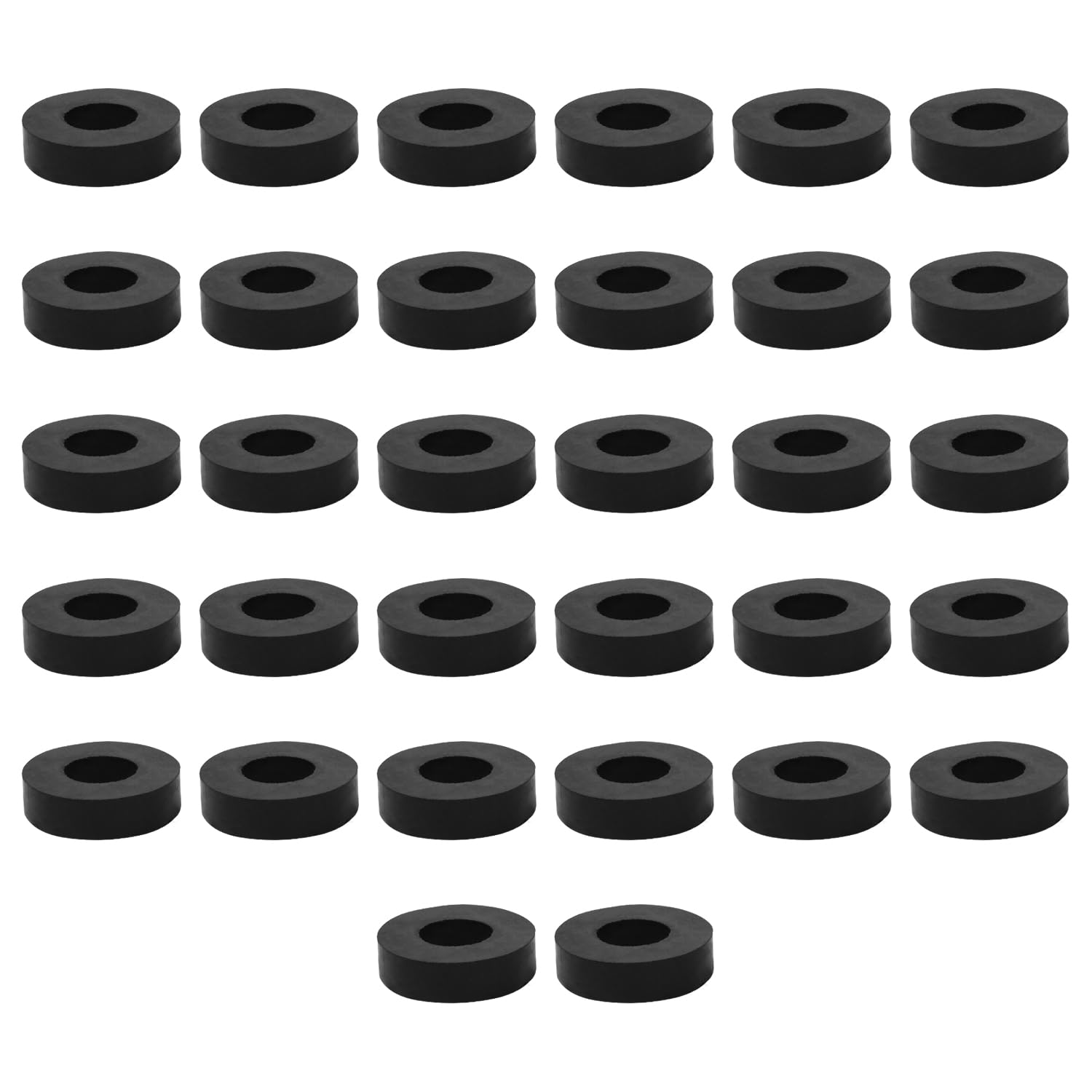 32 espaciadores de goma, 1-1/2 pulgadas de diámetro exterior x 0.7 pulgadas de diámetro interior x 3/8 pulgadas de grosor, almohadillas antivibración, arandelas de goma para pernos, coche
