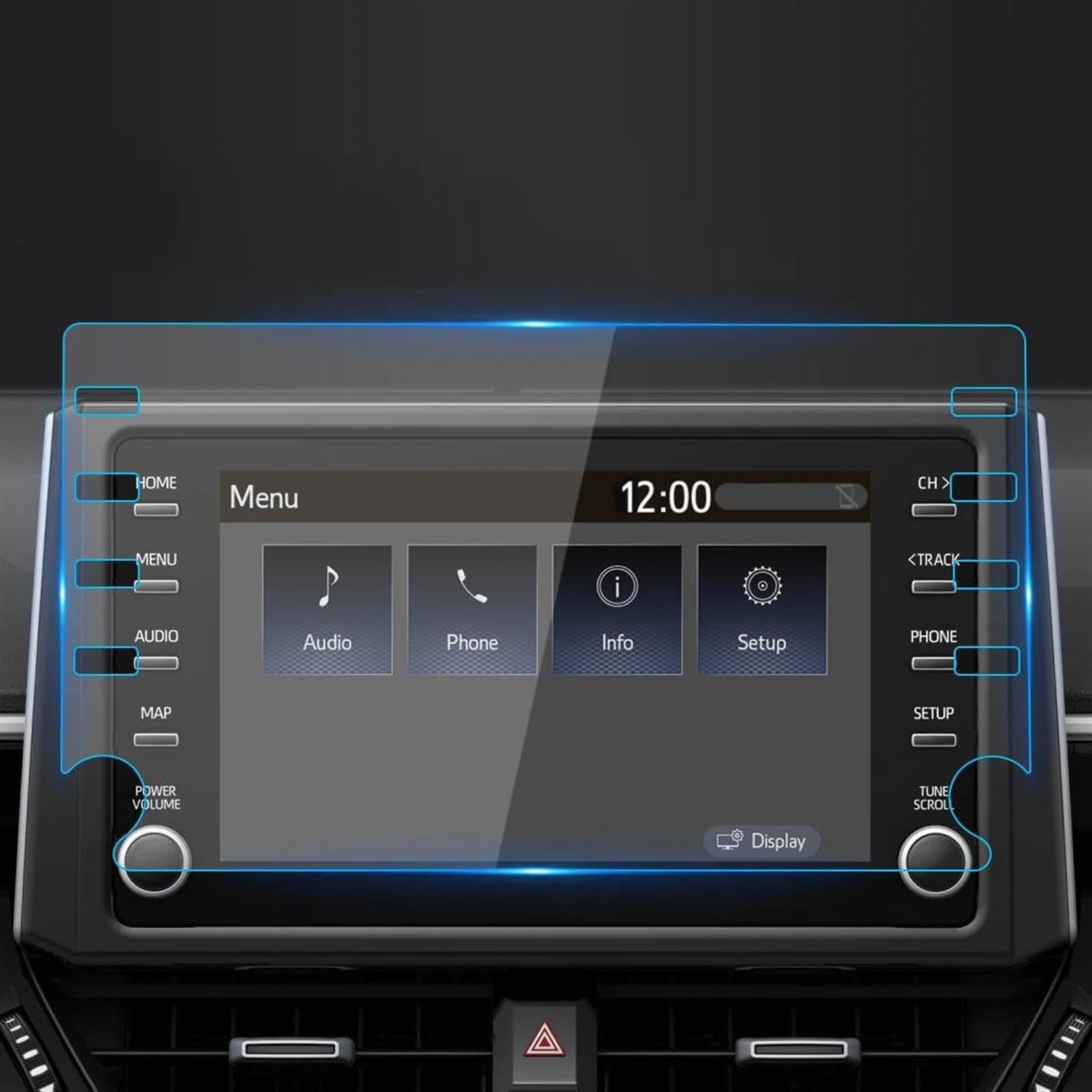 Panzerglas Displayschutzfolie Vollbild für SUZUKI Swace 2020-2022 (HD(Blue)