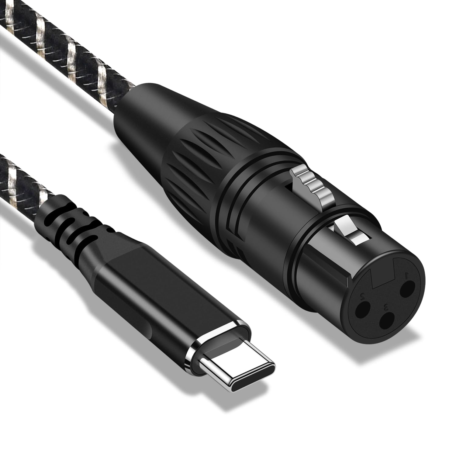 XLR to USB Cマイクケーブル ，2M XLR メスto USB Type C専門録音オーディオ変換ケーブル、マイクから携帯電話（スマホン）/ラップトップ/タブレット等へ変換、Windows Macos i0S Android Linux Unix、シュールPGA 58等に適応