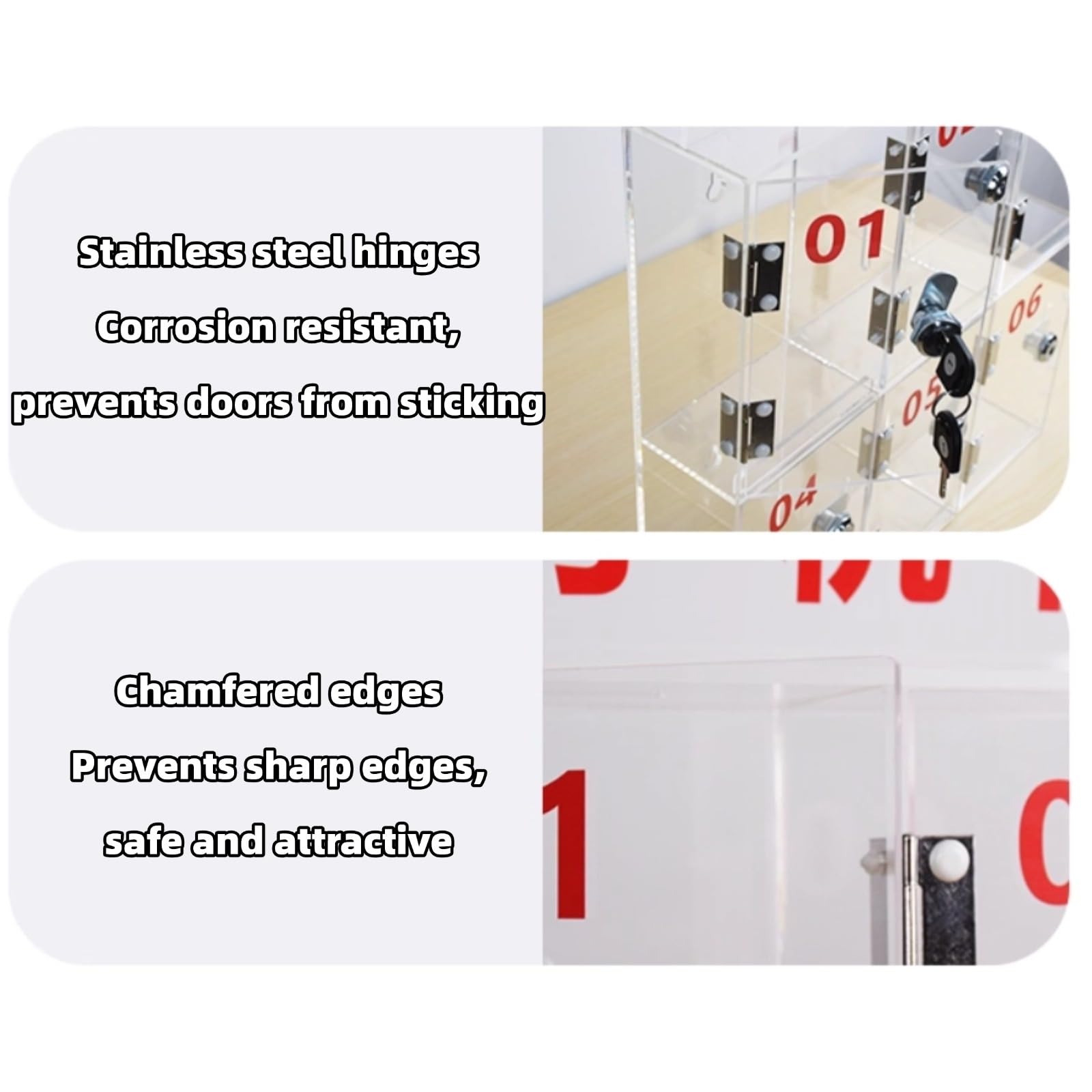 1/2/3/4/5/6/8/10/12/16/18/20 Scomparti In Acrilico Per Cellulari Armadietto Portaoggetti Per Cellulari Contenitore Portaoggetti Per Cellulari Armadietto Portaoggetti Per Cellulari(8)