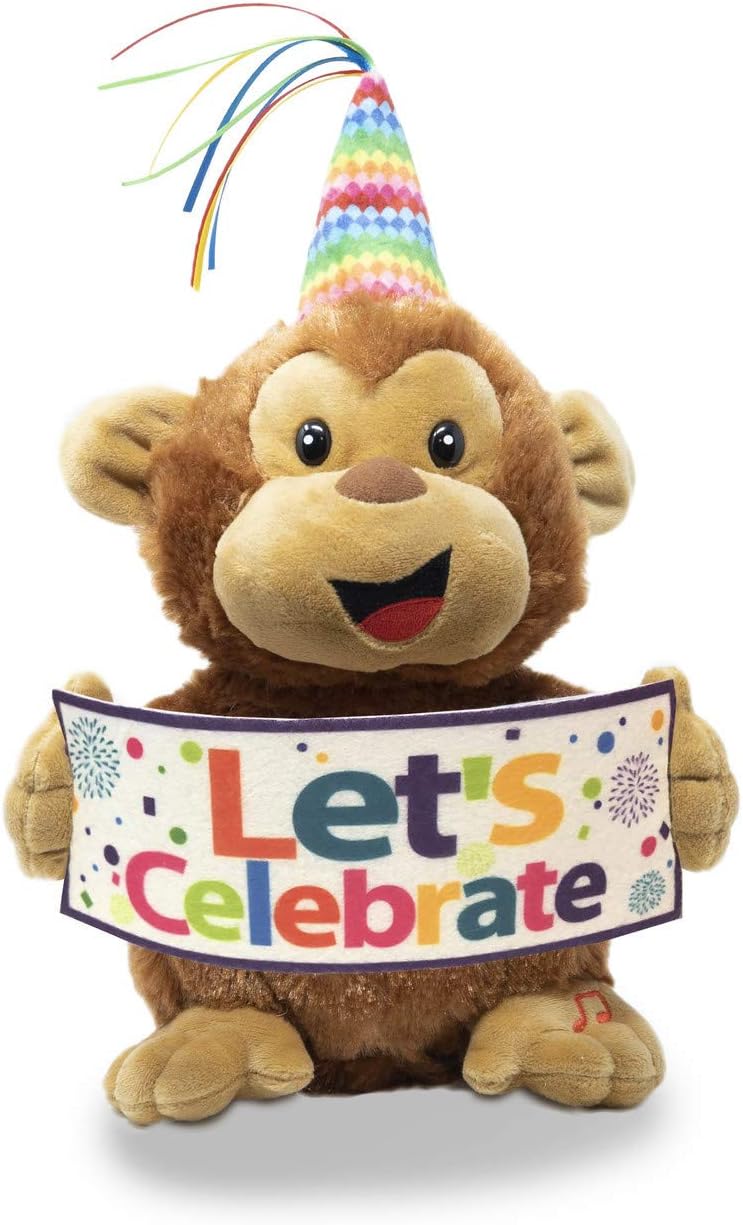 Cuddle Barn 11 Plush Monkey Hooray Harry Dances with Celebrate Song