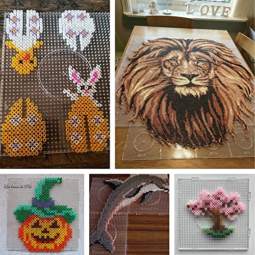 Fuse Beads Boards 5Mm Large Clear Plastic Pegboards For Kids Craft Beads 4 Pcs #TOP1