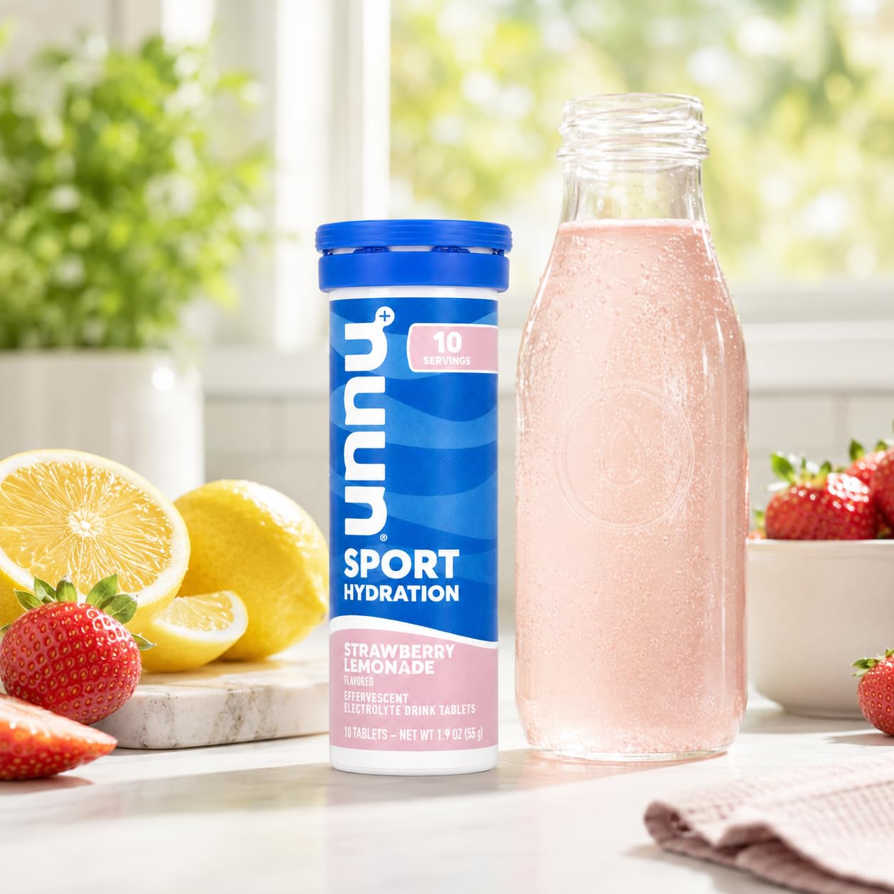 Nuun Active Strawberry Lemonade Electrolyte Drink Tablets 10 Tabs