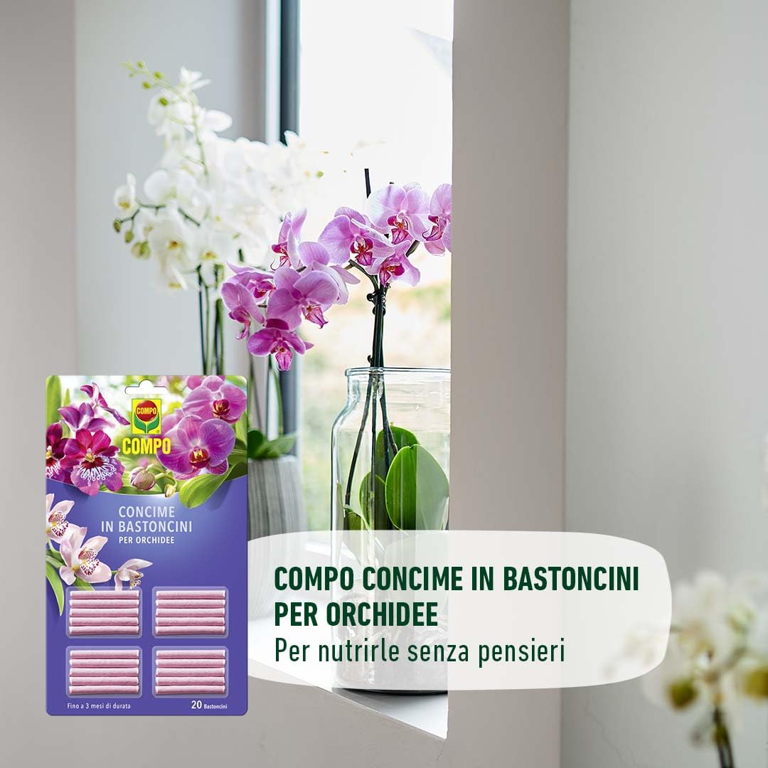 Bâtonnets Engrais Orchidées Compo - 3 Mois D'Action Longue Durée | Nutrition Facile Et Sûre