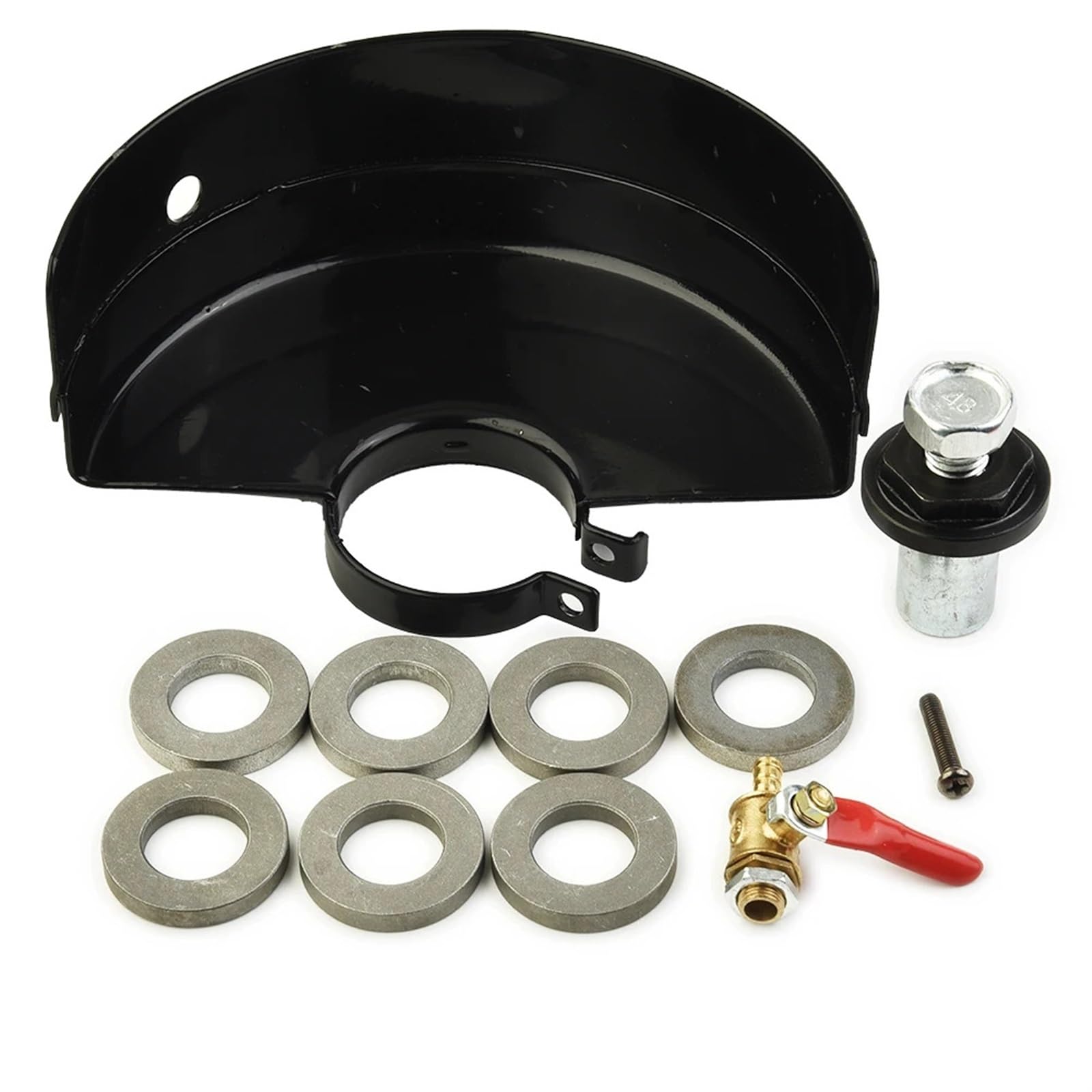 Szlifierka kątowa osłona zabezpieczająca 160x48mm + adapter M14 nakrętki kołnierzowe dłutownica głowica konwersyjna akcesoria do elektronarzędzi 1 zestaw (Color : 160x48mm M14)