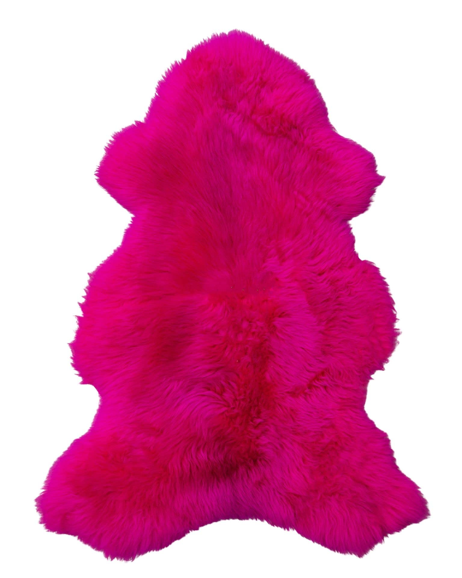 Dunkelrosa gefärbtes echtes Schafsfell Lammfell Schafsfell Teppich Pelz weiche Wolle, schaffell, Hygge (ca. 90/50cm)