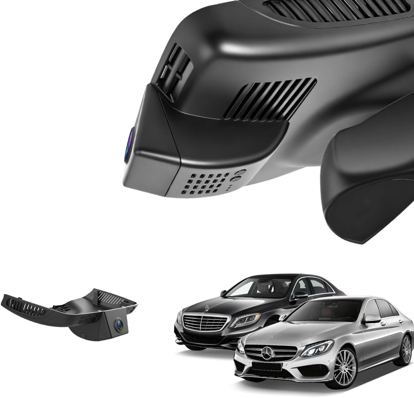 Mercedes-Benz Dash Cam for C-Class E-Class, 4K Dash Cam with OEM-Style, No Visible Wires, Breeze Installation, Night Vision, WiFi & App, Parking Mode, Plug and Play, 64GB Card