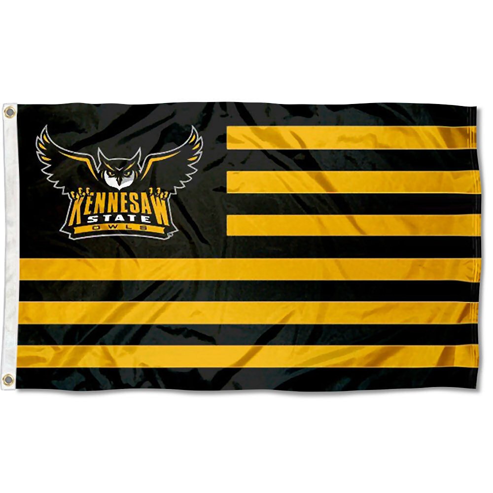 College Flags & Banners Co. Kennesaw State Owls Stars and Stripes Nation Flag