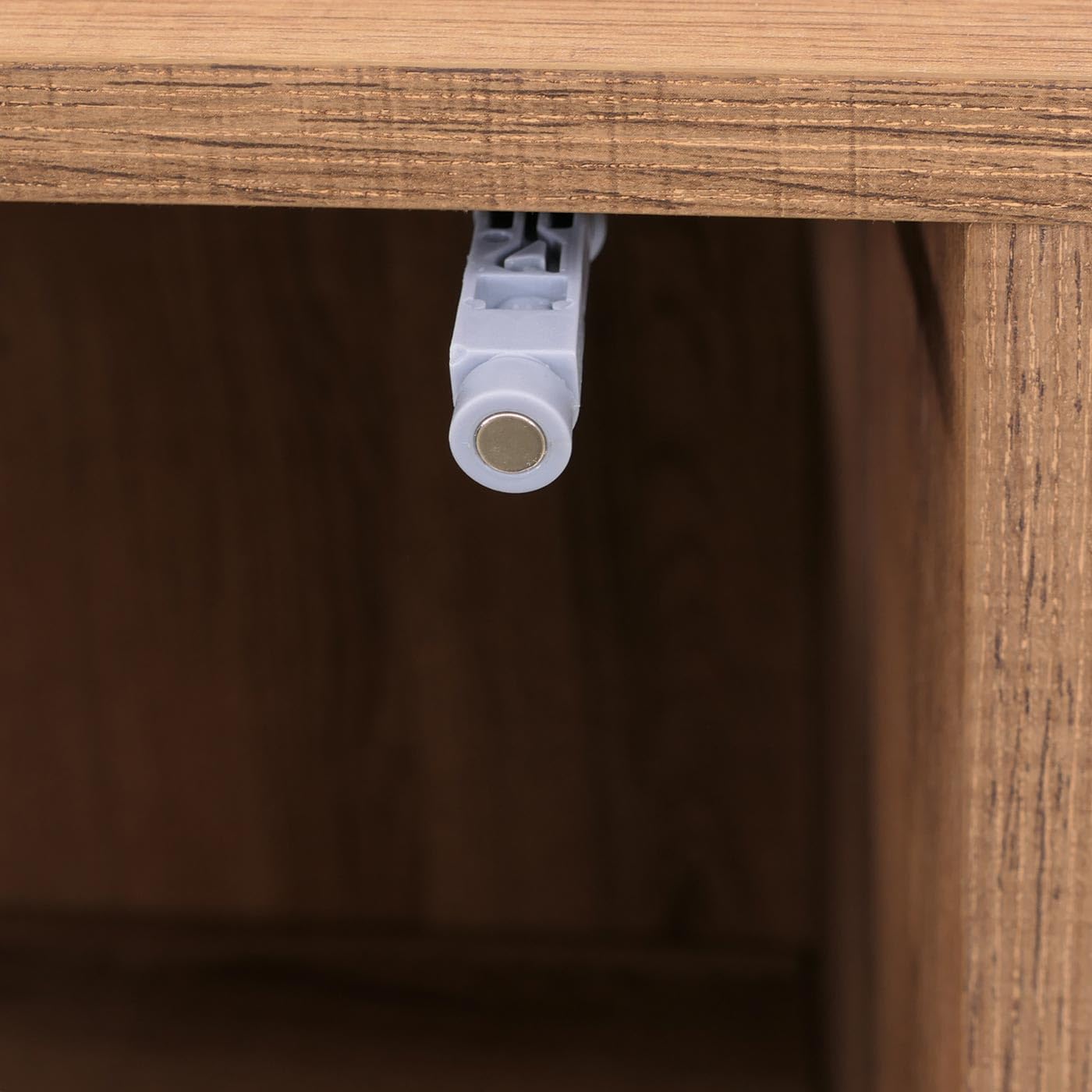 Mendler Hochschrank HWC-O40, Schrank Highboard mit Türen Staufächer Schubladen, MDF Metall Melamin 138x79x40cm - Natur