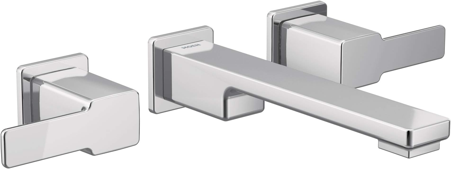 Moen T6905-9000 Voss Two-Handle High Arc Bathroom Faucet with Valve ...