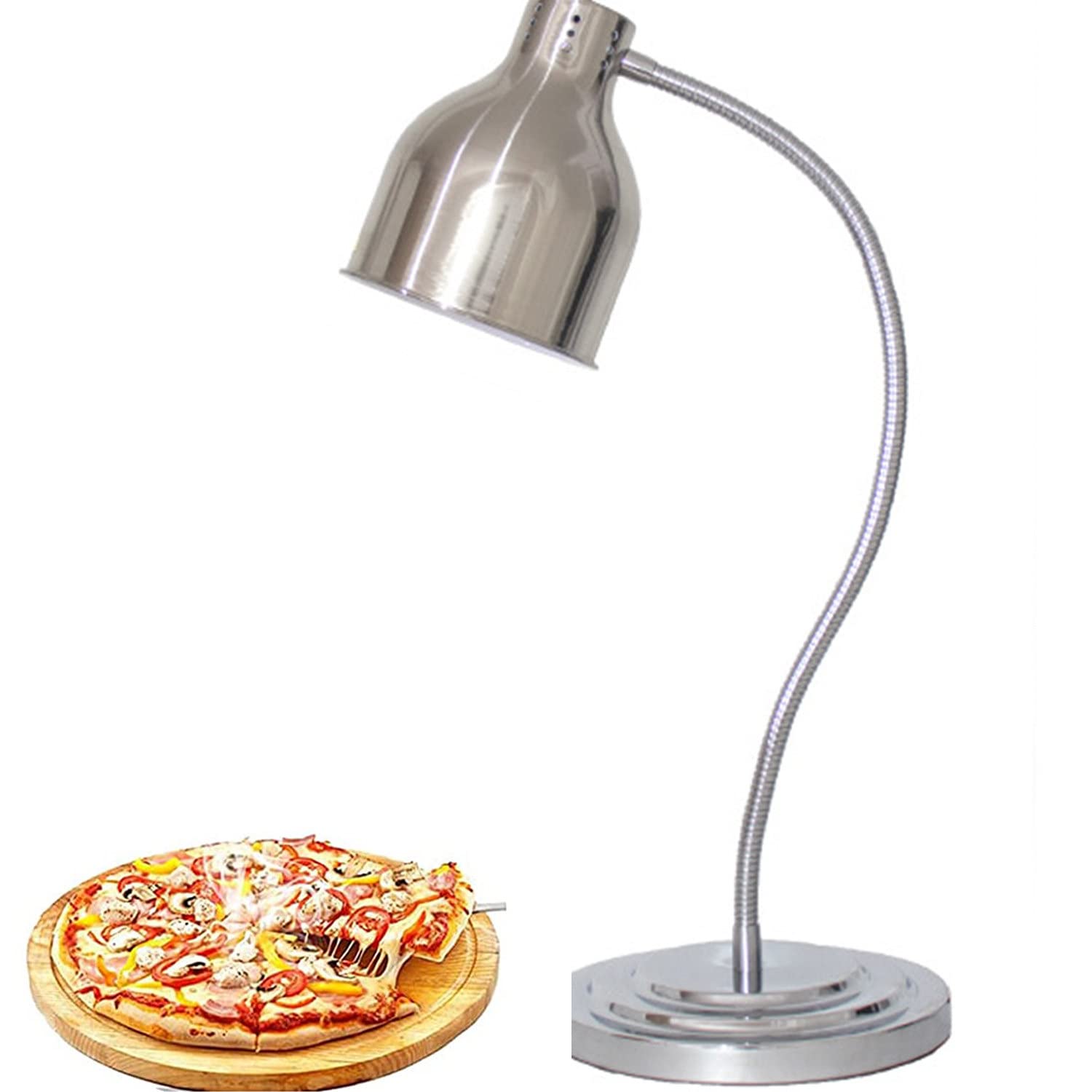 Lampa do podgrzewania jedzenia 250W, żarówka, lampa grzewcza na blat, obracana o 360°, do bufetu, zapobiega stygnięciu potraw w restauracji, na przyjęcia, bufety, do pizzy, steków