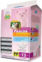 Chalesco Fralda Descartável Cães Fêmeas Branco/Rosa Extra Pequeno 12 Unidades