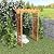 Donext 63 Inch Solid Wood Arbor,Garden Wood Trellis with Sturdy Construction, Garden Arch for Outdoor Ceremonies & Backyard Events(Light Brown)