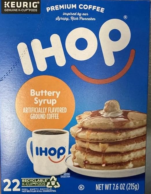 IHOP Buttery Syrup Flavored Keurig KCup Coffee Pods, 22