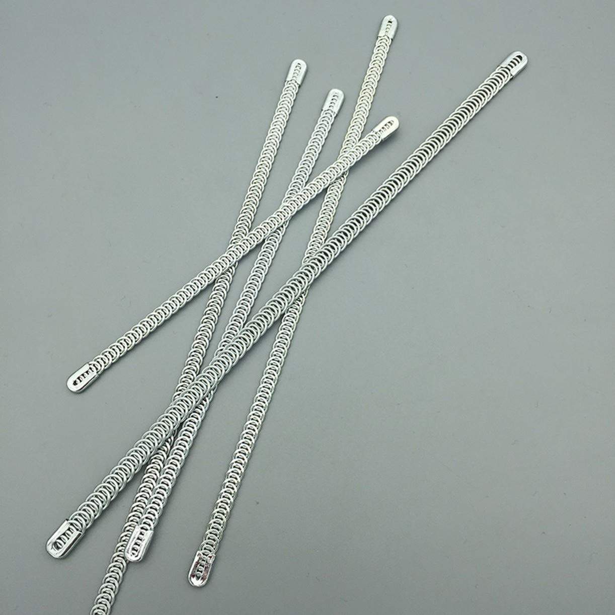 ZHONGJIUYUAN 20PCS - 5 Size Spiral Steel Bone Boning Corset Making Sewing Supplies Bodice, Spiral Wire Boning Metal Steel for Corset Wedding Dresses (5mm-W, 25/23/20/17/11cm)