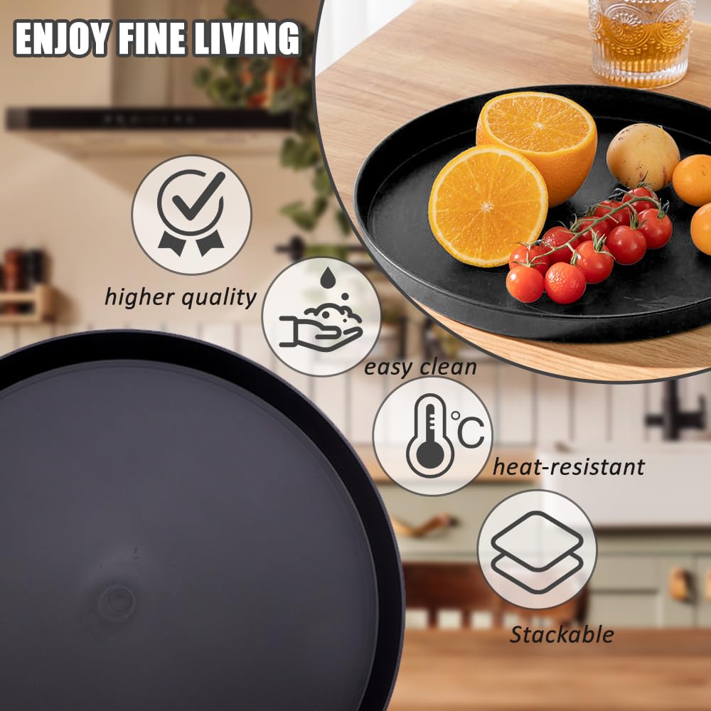 Vassoio Rotondo Antiscivolo Nero 35 Cm Maxi-grip - Foto 3