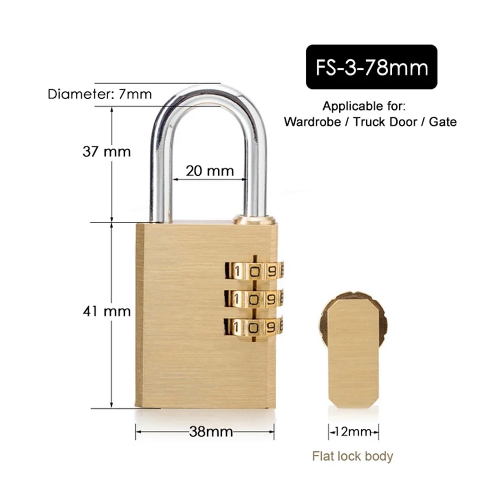 Haogui Candado de seguridad sólido con combinación contraseña y código for gimnasio, taquilla digital, maleta, cajón, hardware