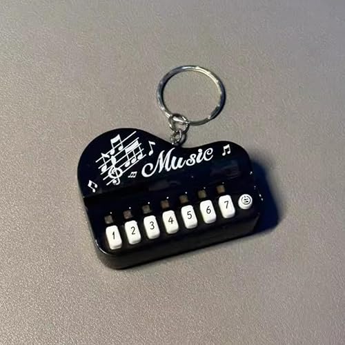 Miniatura 8 de LIFKOME Llavero colgante de piano, 2 piezas, llavero de teclado de piano, mini instrumento musical, colgante para decoración de mochila y bolso