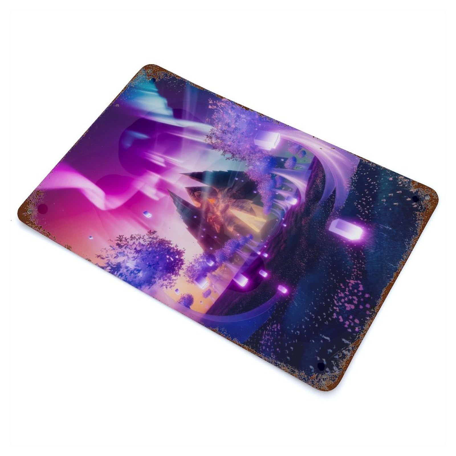 Enchanted Dreamscape Rusty Metal Tin Sign 11.8"x7.9", Industrial Home Decor for Garage, Pub Or Kitchen