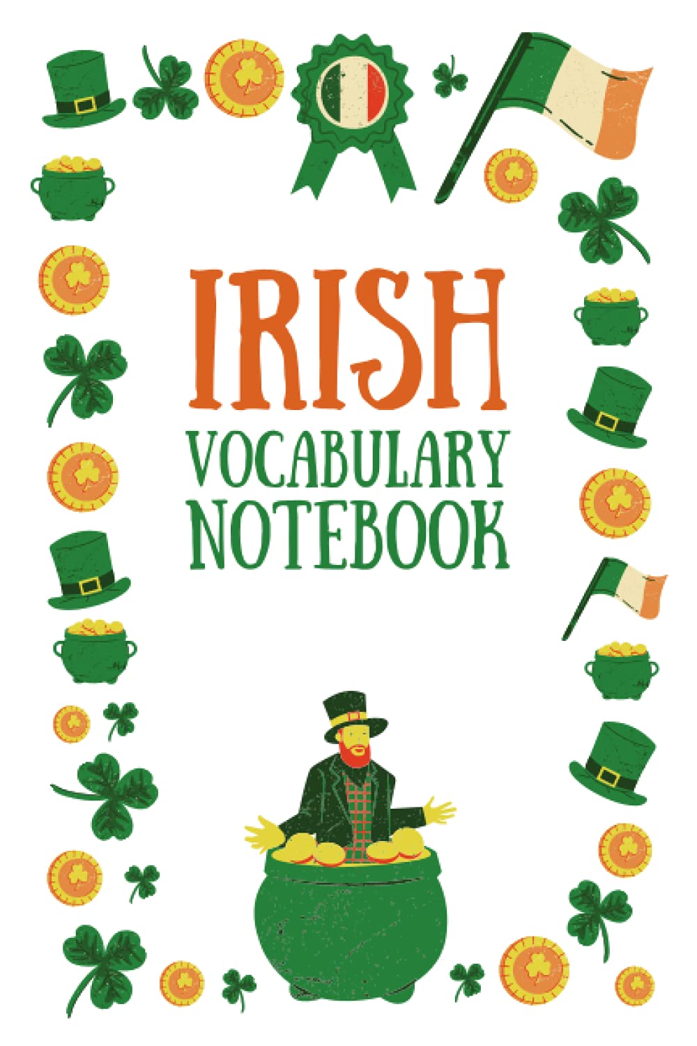 Irish Vocabulary Notebook: Gaeilge Two Column Ruled 120-page Notepad | Numbered pages