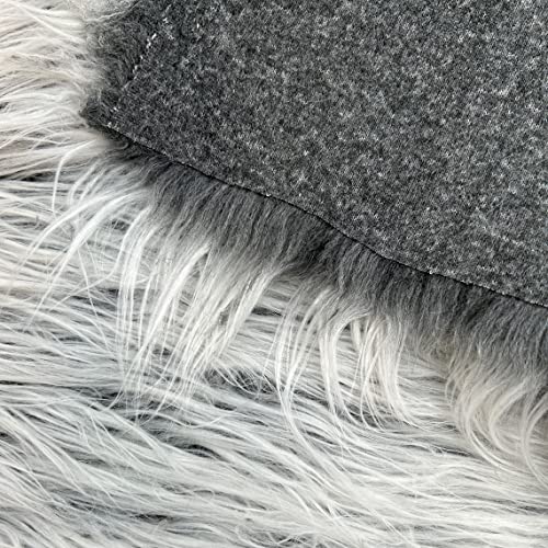 Luxurious Gray Frost Faux Fur Fabric - Soft, Shaggy Mohair for Crafting, Apparel, and Home Decor by the Yard 3 Luxurious Gray Frost Faux Fur Fabric - Soft, Shaggy Mohair for Crafting, Apparel, and Home Decor by the Yard - Image 2