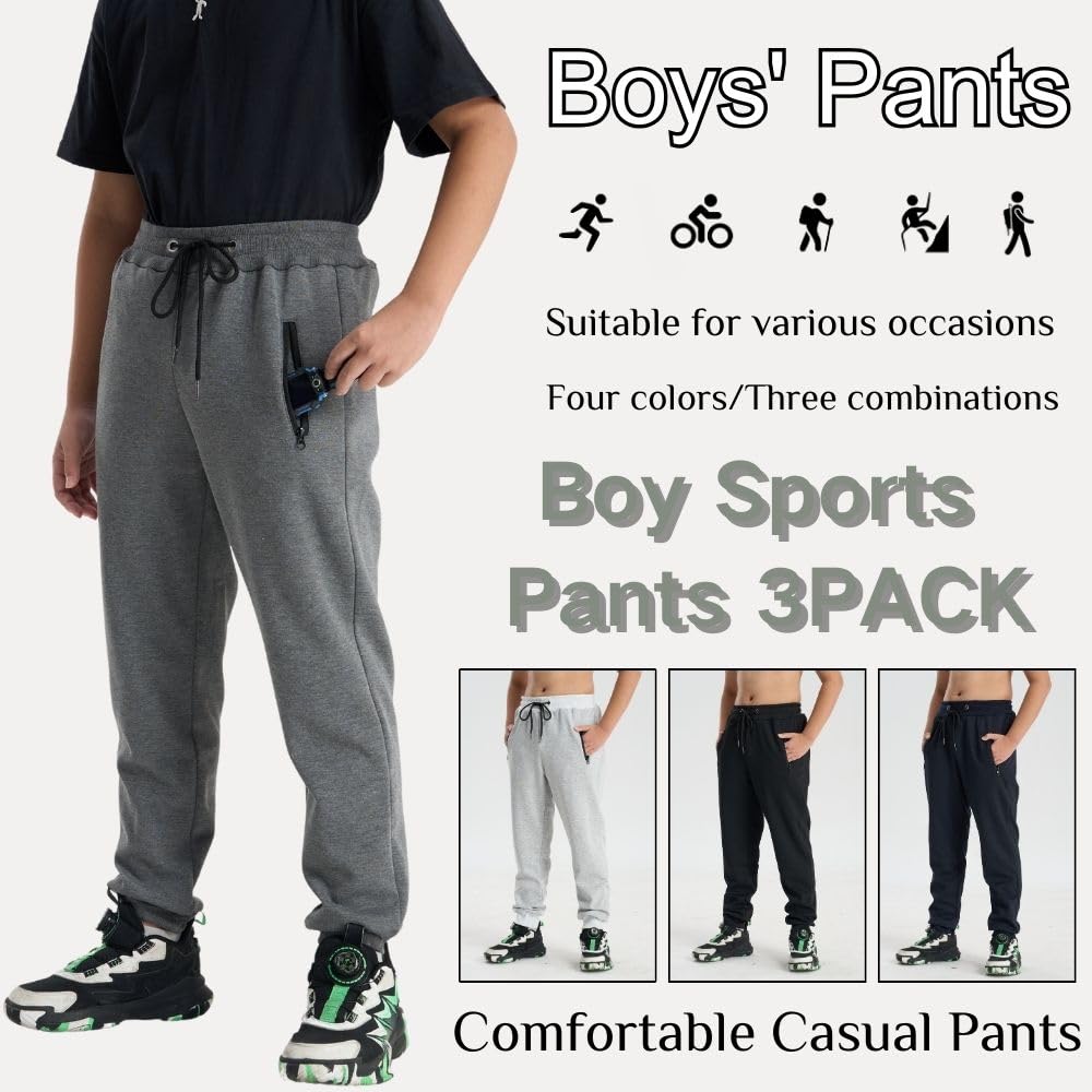Pantaloni da ragazzo, da jogging, antivento e impermeabili, comodi, per il tempo libero, per l'autunno e per le attività all'aria aperta