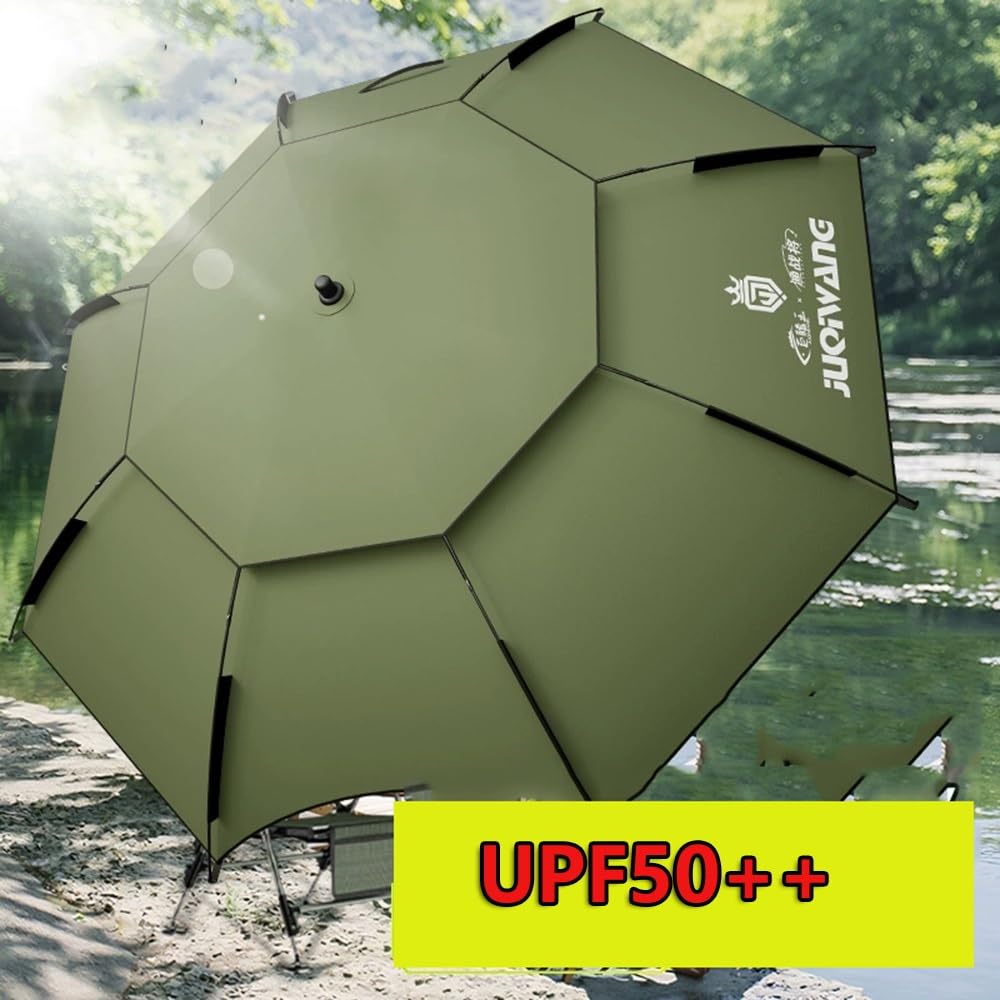 Camping Sonnenschirme Große Strandschirm Kippbar Angelschirm Mit Anker, Tragbarer Sonnenschutz Picknick-Schirm Für Garten Terrasse Markt Pool(2.4 m(8ft))