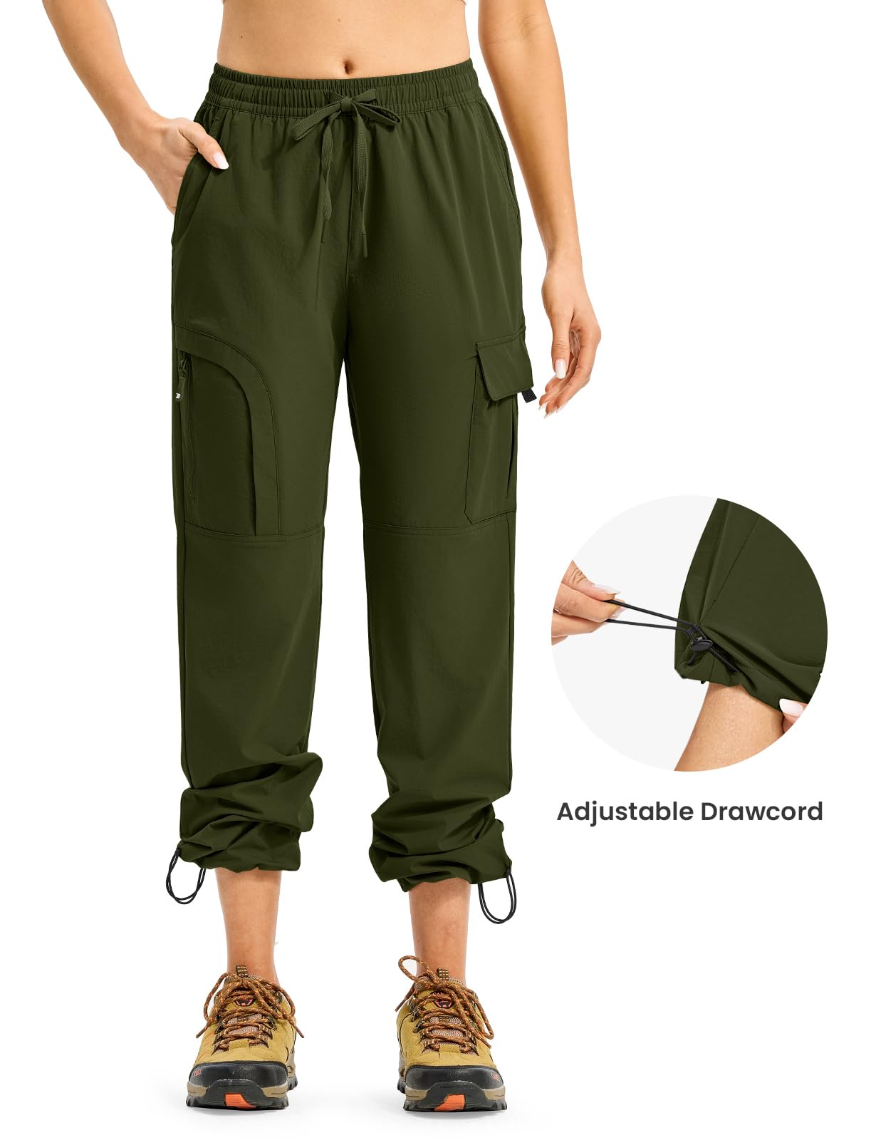 Gopune Pantalones cargo de senderismo para mujer, ligeros, de secado rápido, resistentes al agua, para camping, trabajo, viajes