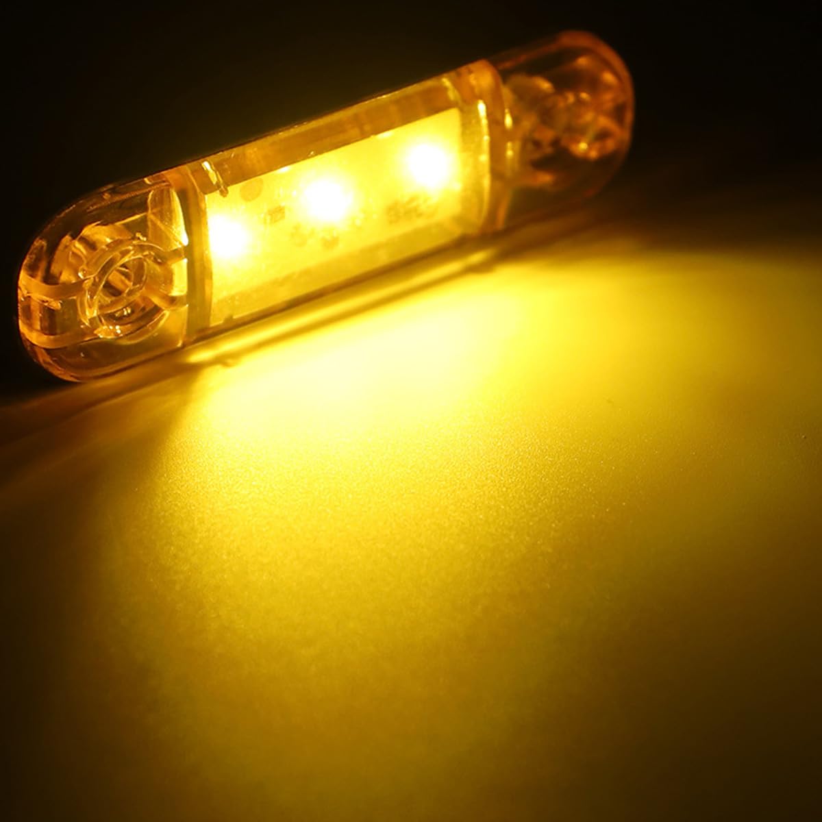 Luci di posizione laterali per auto 10pcs, 3 LED 12V-24V indicatori di direzione per auto, IP65, impermeabili, luci di posizione per camion, camper, roulotte, bianco + rosso + giallo + verde + blu
