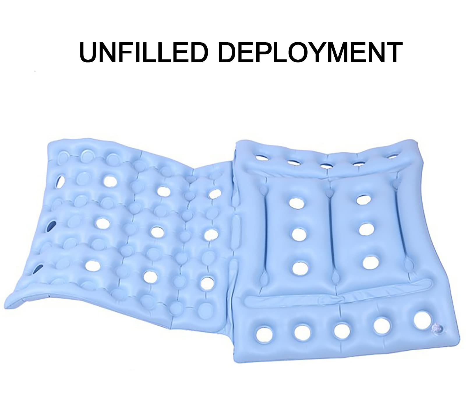 Cojín de asiento antiescaras, con respaldo Cojín de silla cómodo para silla de ruedas, Cojín de asiento inflable de aire postrado en cama, Transpirable e impermeable, para ancianos, discapacitados,
