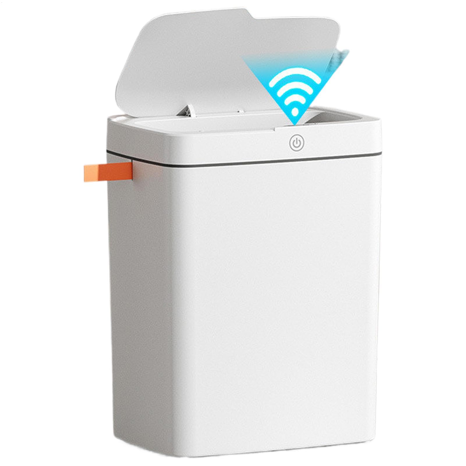 Bote de basura automático, Botes de basura sin contacto,Papelera Recargable USB - Cubo de basura impermeable para baño, cubo de basura inteligente de 15L para dormitorio, baño, cocina