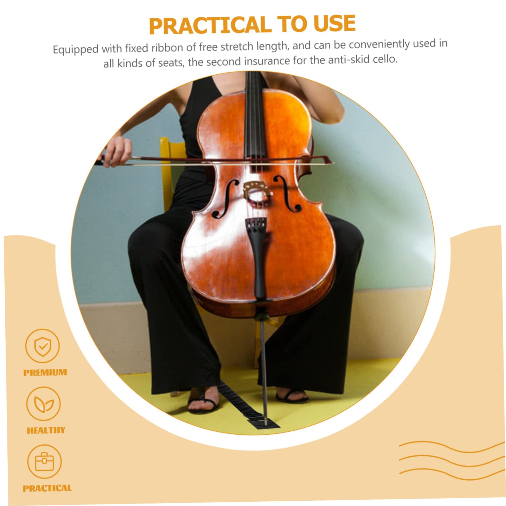 WHAMVOX Anti-slip Mat for Cello Nylon Crafts Anchor Rest End- Pin Stopper Kickstand End Pin Holder Non Skid Pads Erhu Antiskid Device Spike Floor Protector Non-slip Double Bass Metal