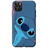 Disney Lilo and Stitch - Cucitura a punto carino, colore: grigio ard Custodia per iPhone 11 Pro Max