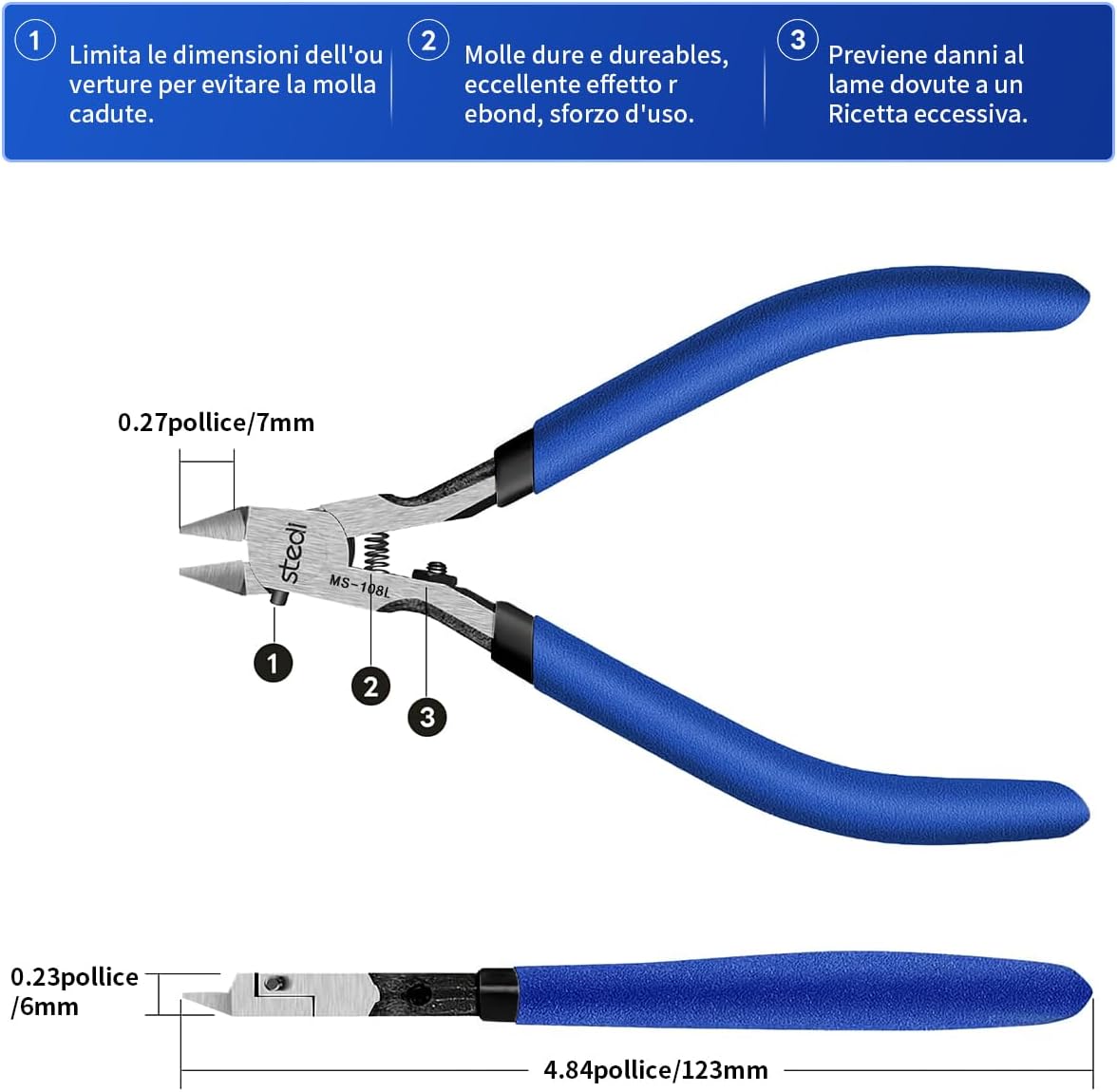 stedi Ultimate Model Nippers,[Left Hand Version] Sprue Cutter Ultra-thin Single-edged Hobby Nipper for Gundam Repairing Plastic Model and Miniature Model, 5-inch
