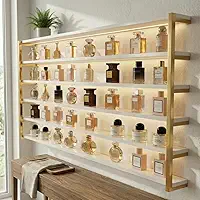 Expositor Porta Perfumes Esmaltes - Modelo Industrial(Dourado)
