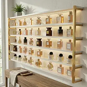 Expositor Porta Perfumes Esmaltes - Modelo Industrial(Dourado)
