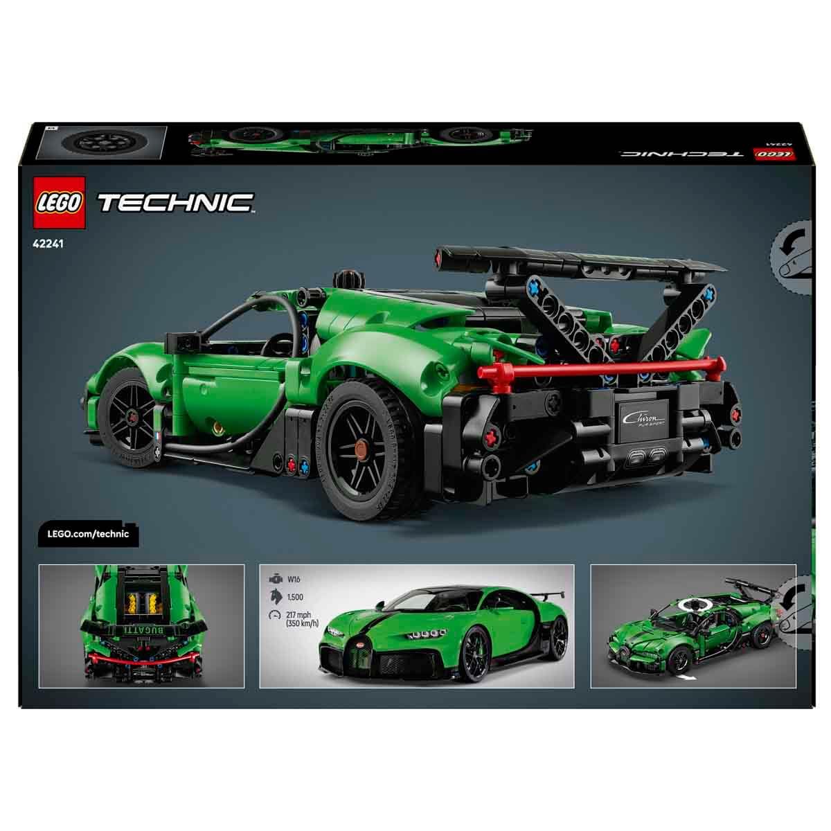 LEGO Technic Yeşil Bugatti Chiron Pur Sport Hiper Araba 42241-9 Yaş ve Üzeri Çocuklar İçin Yaratıcı Oyuncak Yapım Seti (771 Parça)