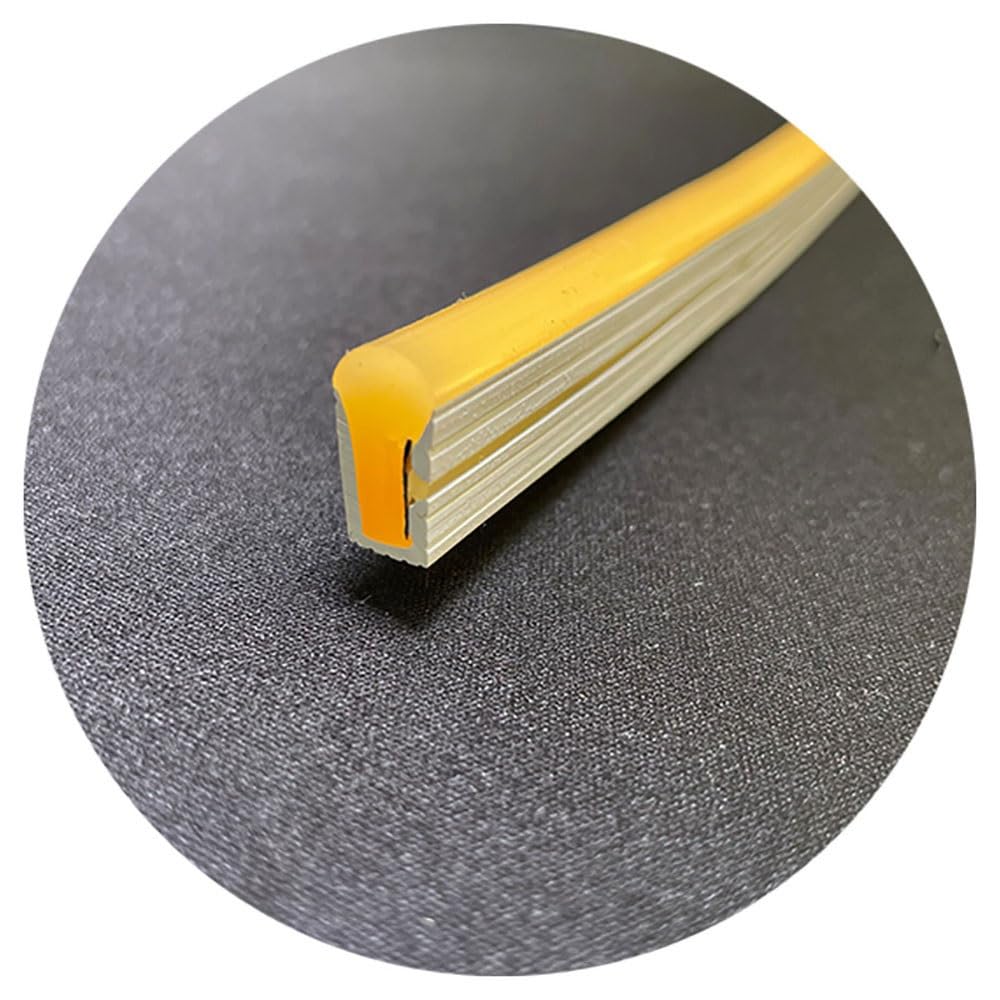 Striscia al neon LED in silicone 12V 6mm x 12mm 5m, nastro flessibile impermeabile(Yellow)