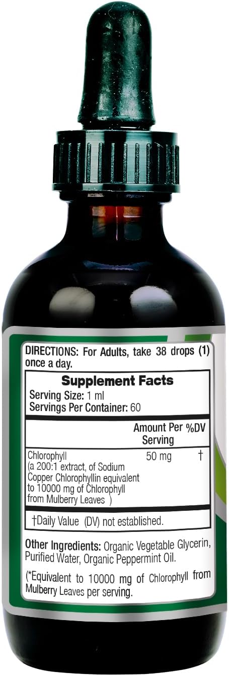 FITO MEDIC'S Lab | Chlorophyll Liquid Drops | Chlorophyll per Serving 50 mg | 200:1 Ratio Extract