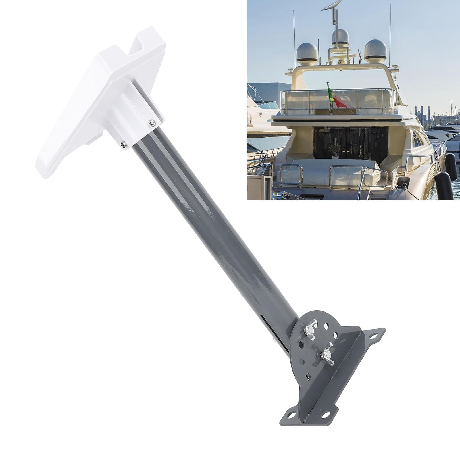 S t a r l i n k Gen 3 Kit di montaggio sul tetto, staffa di montaggio girevole regolabile per camper e yacht, installazione di antenna Internet satellitare in metallo resistente (bianco)
