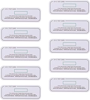 ULTECHNOVO UV Test Card, UVC Light Test Card, UVC Cards Tester UVA Light Indicator Strips UVC Light Sensor UVB Tester (10pcs)