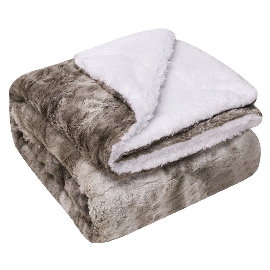 Couche hiver jeter couverture en peluche épaisse de lit