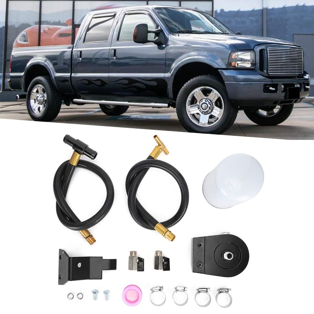 Akozon 6,0-l-Kühlmittelfilter, Kühlmittelfiltersystem-Filtersatz Passend für 6,4-Liter-Powerstroke- F250