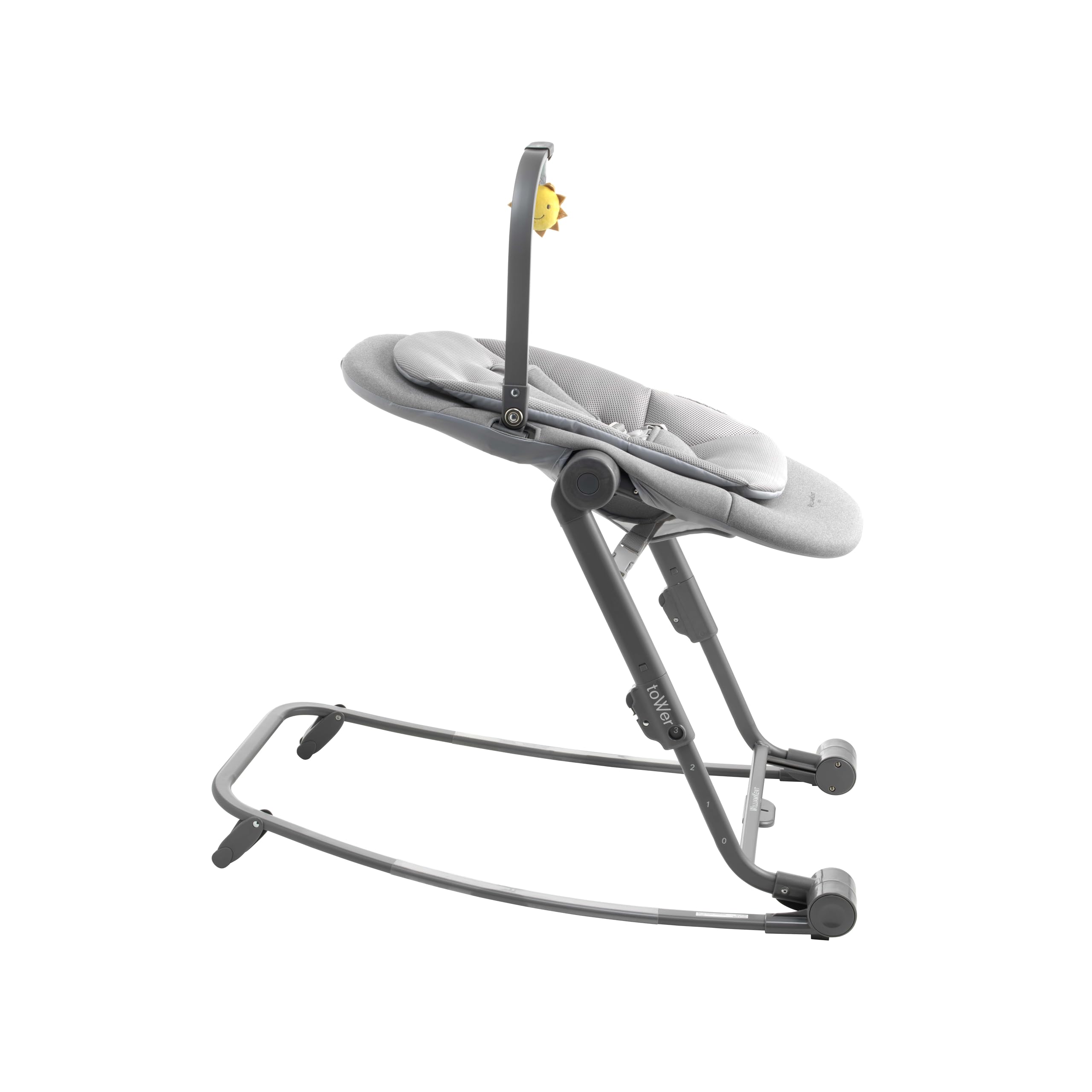 WILLIAM KENT 1733 Transat 2-en-1 Tower | de la naissance à 9kg | assise inclinée ou droite | réglable sur 5 hauteurs | harnais 5 points | assise déhoussable | arche de jeu articulé et amovible incluse